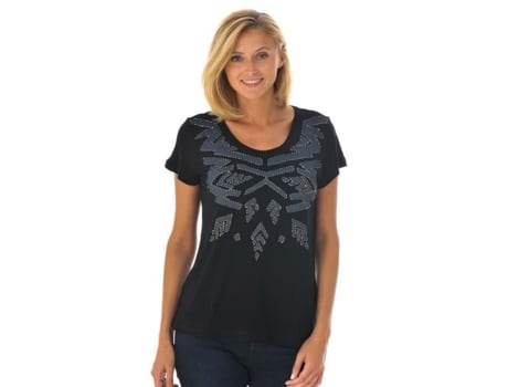 Camiseta de Mujer KAPORAL Taja Viscosa Negro (XS)