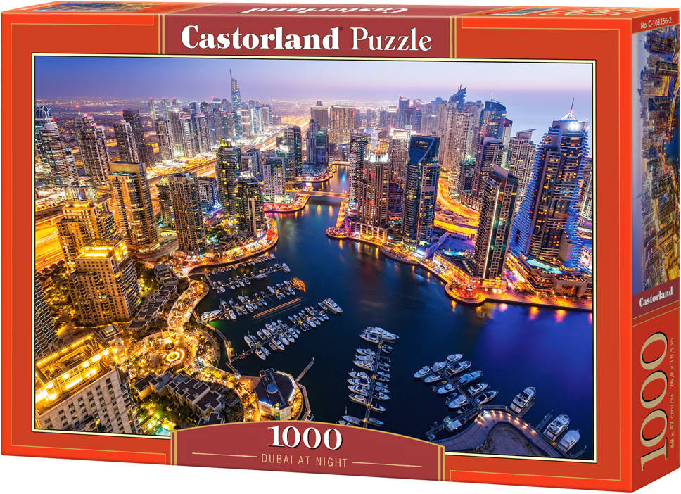 Castorland Dubai At night 1000 pcs puzzle rompecabezas ciudad niños y adultos 9 años piezas