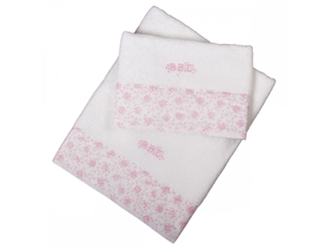 Juego de 2 Toallas de Baño LAURA ASHLEY (70 x 140 cm - 100% Algodón - Rosa)