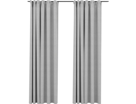Maison Exclusive Cortinas opacas 2 piezas con ojales de metal 135x175 cm  gris