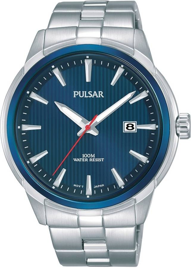 Reloj Pulsar Hombre acero inoxidable plateado analogico para de cuarzo con correa en ps9583x1