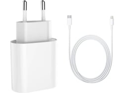 Cargador y cable CHRUI Fast Charge PD 3.0 para iPhone X (Tipo C - Lightning - Blanco)