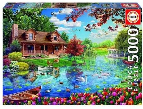 Puzzle Educa Borrascasita en el lago edad 12 anos 5000