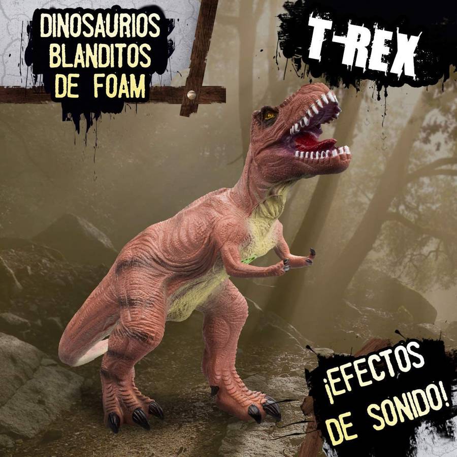 World Brands Trex foam con sonido serie wild dragonsjurassic dinos multicolor talla xt380854 figura predators tyrannosaurus rex