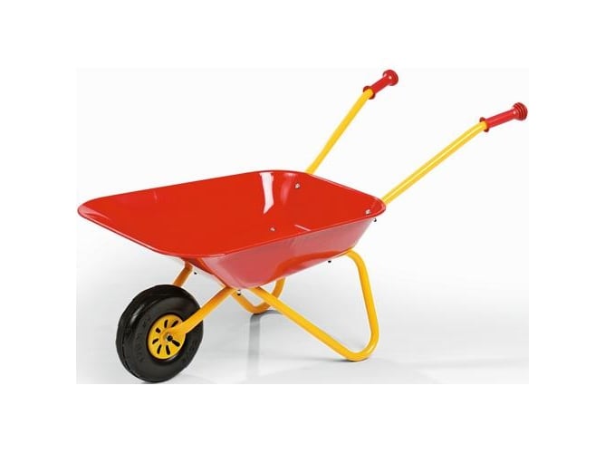 Toys 270804 Carretilla de metal juguete color rojo carrito mano