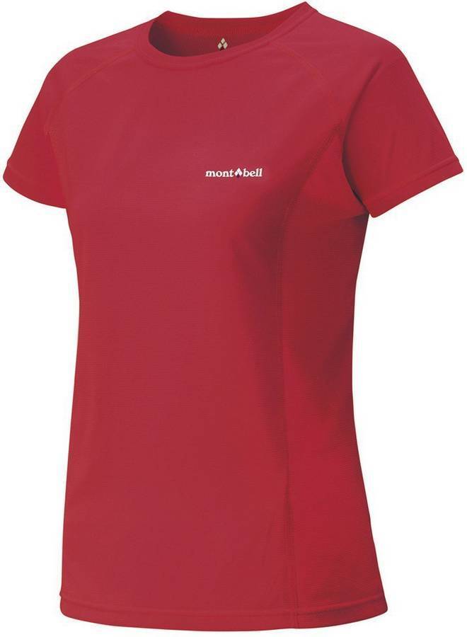 Cool Tee Camiseta mujer para montbell rojo esquí