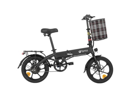 Bicicleta eléctrica DYU A1F Pro plegable 250W 36V 7.5Ah 25km/h 40km Alcance máximo Frenos de disco delanteros y traseros