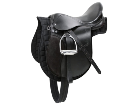 Kerbl Silla de montar Haflinger de cuero negra 322285