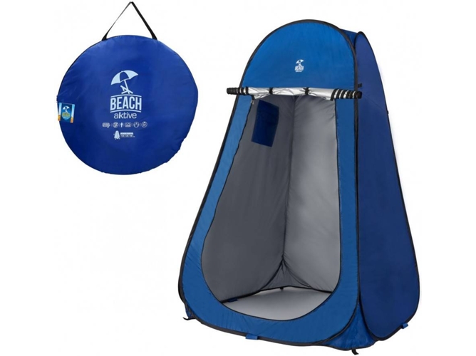 Aktive Tienda Cambiador para camping carpa de playa 62162 azul 120x120x190cm