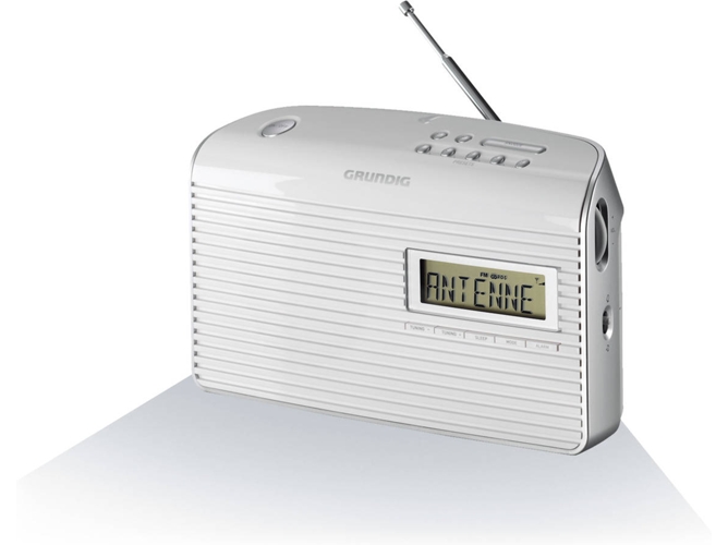 Radio Grundig Music 61 blanco de sobremesa fm con 10 presintonías y alarma grn1400 transistor 0.75