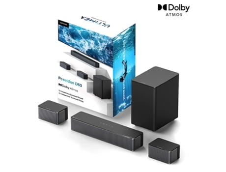 Kit de altavoces subwoofer con barra de sonido ULTIMEA Poseidon D60 Dolby Atmos 5.1 Nivel envolvente ajustable Múltiples modos