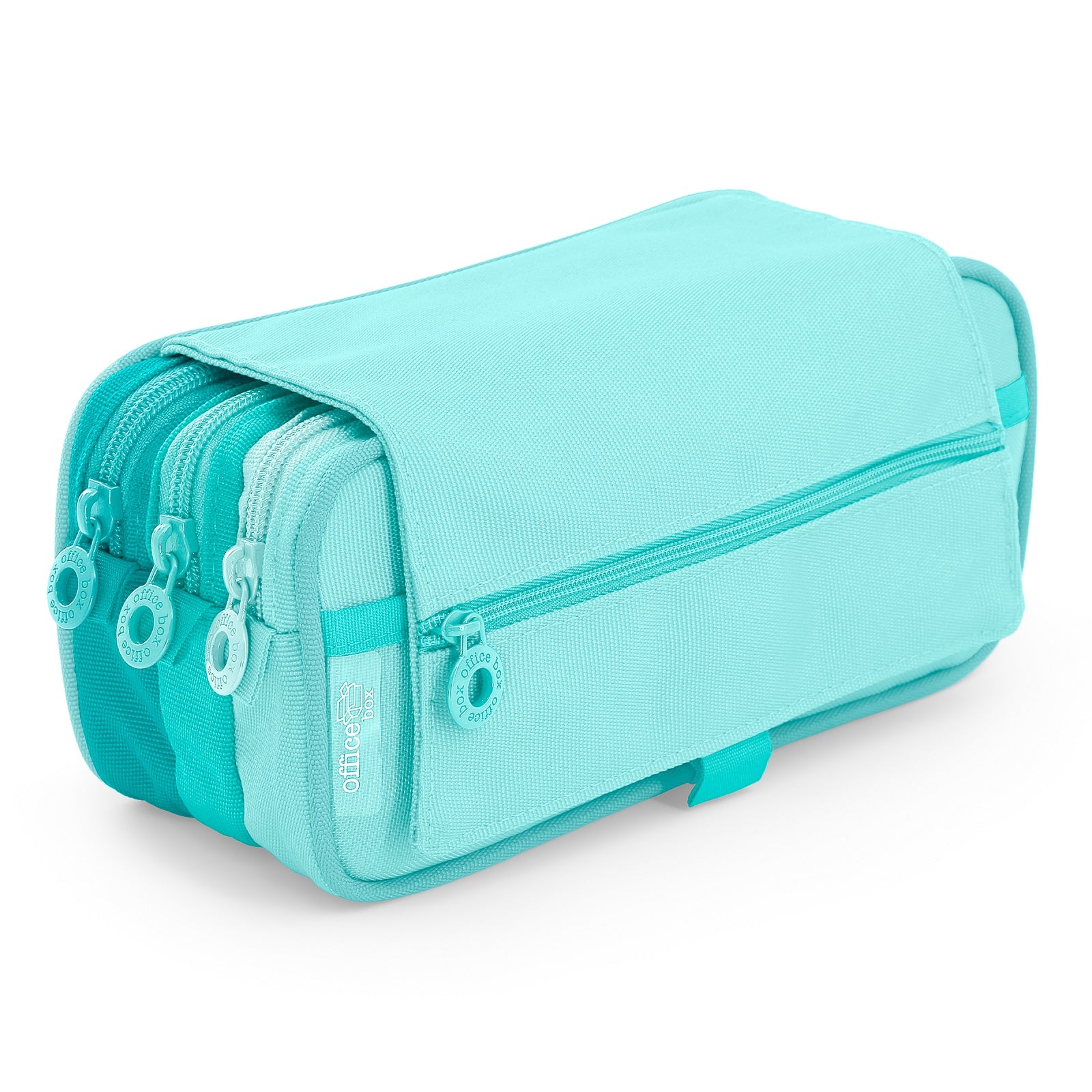 Estuche Triple OFFICEBOX Blush Pastel (Verde - 22 x 11 x 9cm - Poliéster)