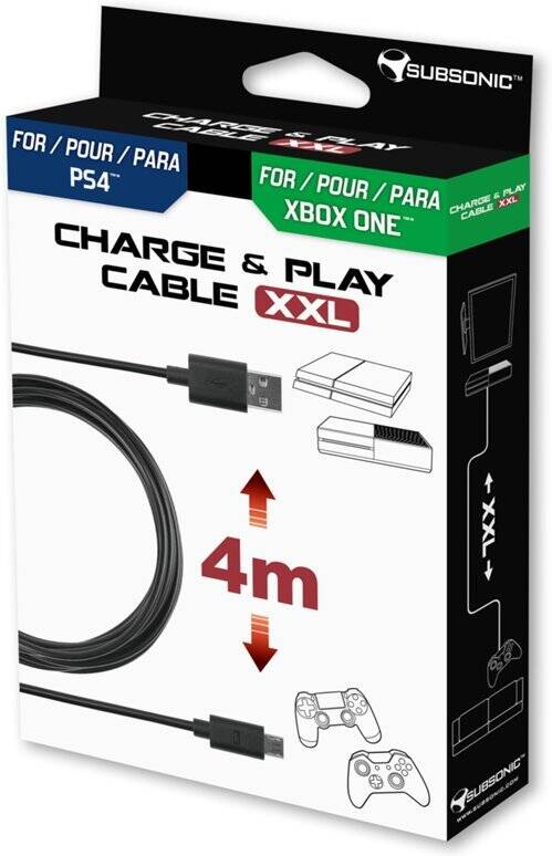 Cable para Mando SUBSONIC Charge & Play XXL