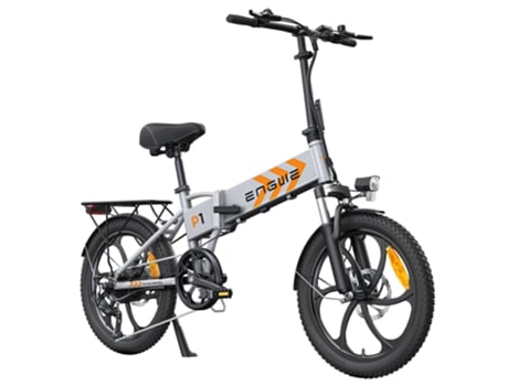 Bicicleta Eléctrica ENGWE P1 Plegable 250W 36V 13Ah Batería 25km/h Freno de Disco Doble Shimano 7 Marchas Plata