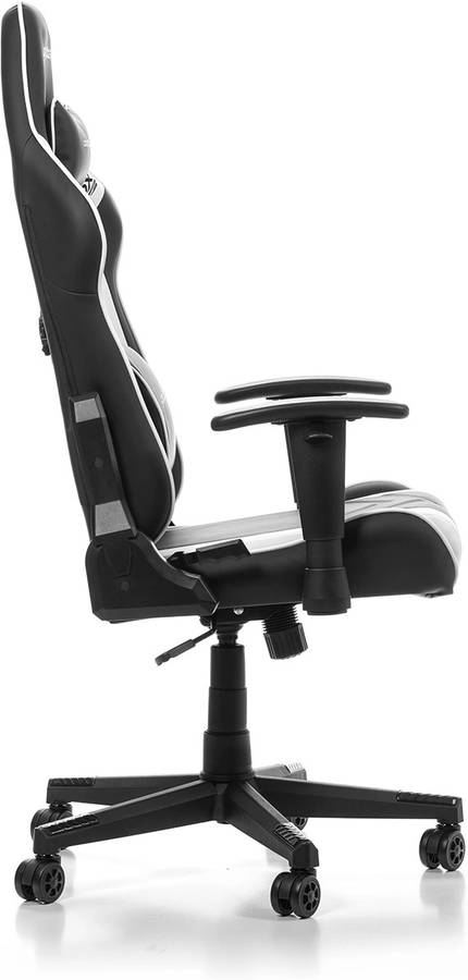 Silla Gaming DXRACER Prince SR P132 (Hasta 150 kg - Elevador a Gas Clase 4 - Negro y Blanco)