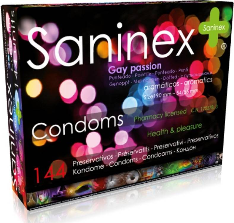 Preservativos SANINEX  Gay Passion Punteados (144 un)