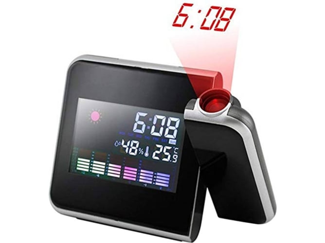 Reloj Despertador WJS CT0823 (Negro - Digital)