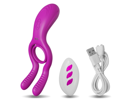 Vibrador portátil con control remoto inalámbrico con 12 modos de vibración (púrpura) VEANXIN