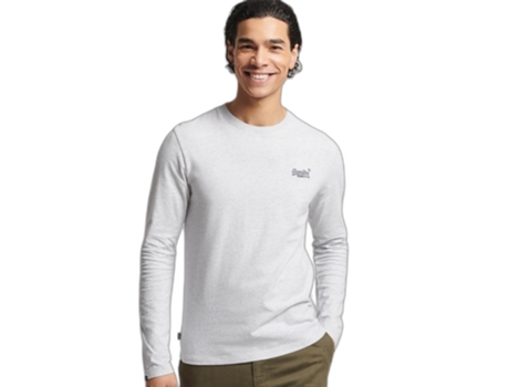 Camiseta para Hombre SUPERDRY (S - Algodón - Gris)