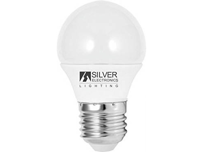 Bombilla LED SILVER ELECTRONICS Esférica ECO E27 4W Luz Cálida