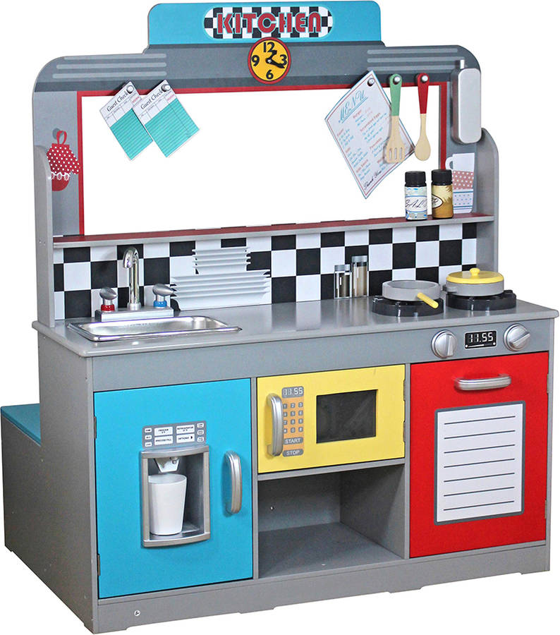 Cocina de Jugar COLORBABY Bar Retro (Madera - 90x58x104cm)