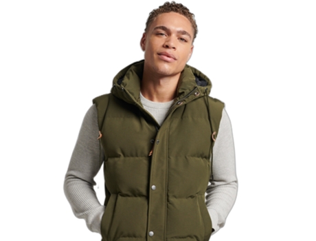 Abrigo para Hombre SUPERDRY (XS - Poliéster - Multicolor)