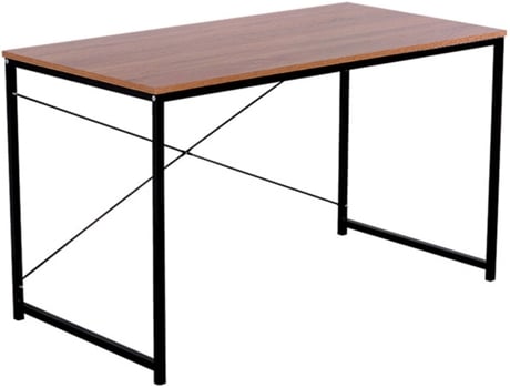 Mesa escritorio madera 120x60x70 metal negro