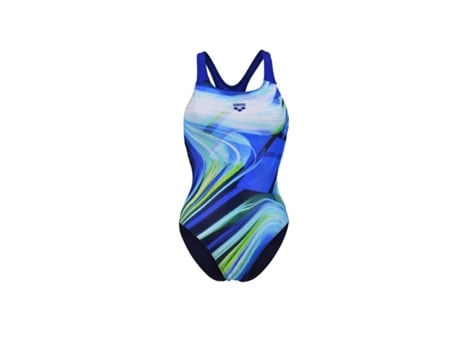 Bañador de Mujer para Natación ARENA Pieza Visual Waves Azul (42)