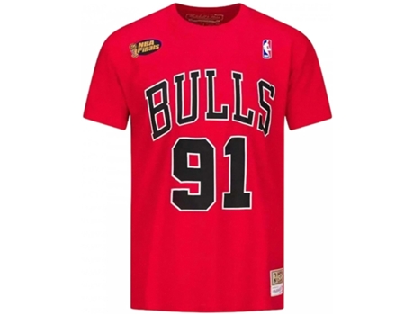 Camiseta de Hombre MITCHELL NESS Corta Nba Nn Bulls Dennis Rojo (L)