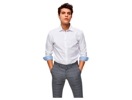 Camisa para Hombre SELECTED Manga comprida slim new mark Blanco (M)