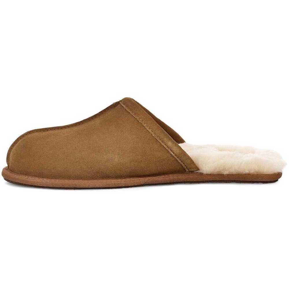 Chanclas UGG Cuero de Gamuza Hombre (45 - Marrón)