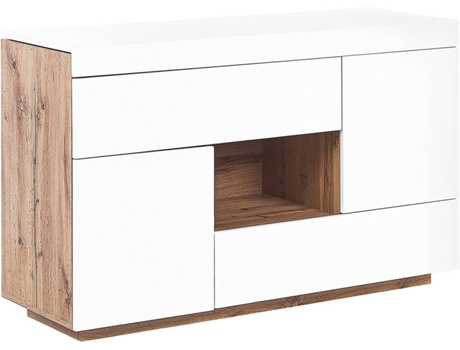 Cómoda BELIANI Goran de MDF Blanco 120x42x77