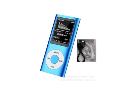 Lector MP3 Radio Hifi Pantalla LCD Digital Fm Azul