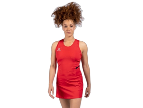 Camiseta de Mujer GILBERT Netball Korfball Multicolor Rojo (XL)