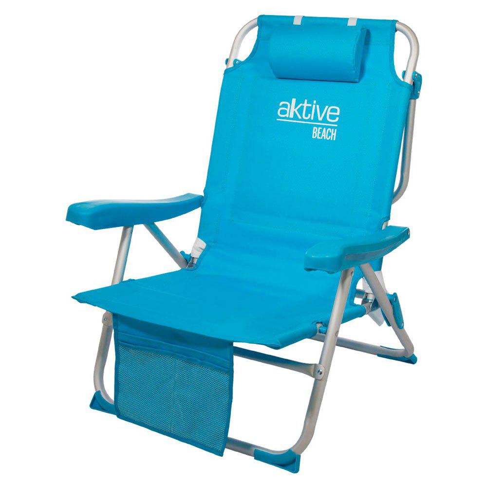 Silla de Playa AKTIVE 53983 Azul (63x82 cm 5cm)