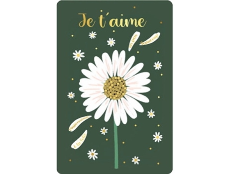 Tarjeta doble KIUB Des Plumes Et Des Fleurs Je T’aime