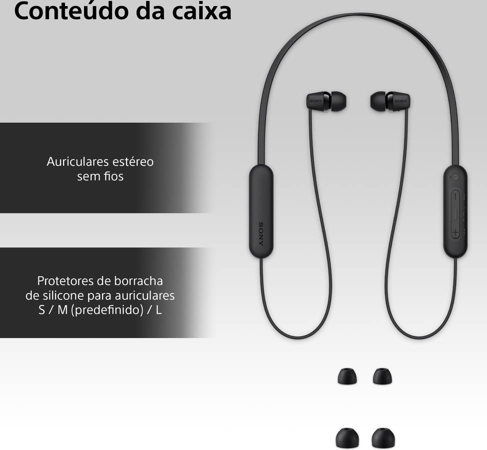 Auriculares bluetooth Sony wi c200 - deportivos - 15 horas autonomía