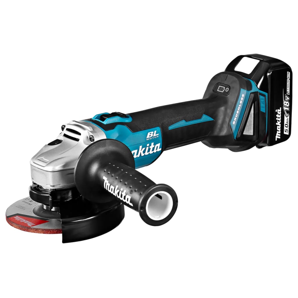 Makita Amoladora sin cable 12,5 cm 18 V azul y negro