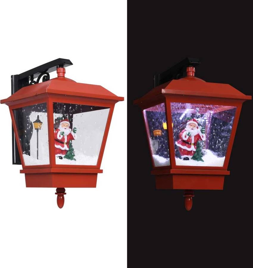 Lampara de Pared Papá Noel VIDAXL Luces LED (PVC - Rojo - 40x27x45 cm)