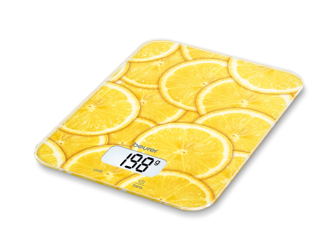 Báscula de cocina BEURER KS19 Lemon (Capacidad: 5 Kg - Precisión: 1 g)