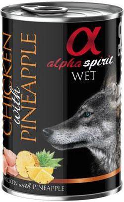 Alpha Spirit Pollo y piña lata de 400 gr canine adult 400gr piensos para perros 6 un 400g