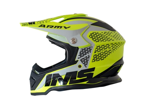 Casco IMS Motocross Army UX-81 Amarillo Néon Gris (XS)