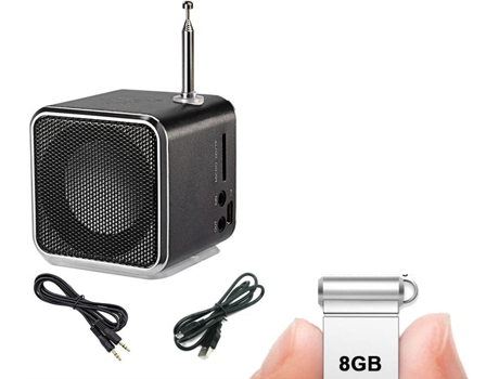 Reproductor de música Mp3 Mini receptor de tarjeta de radio portátil / Altavoz digital FmB Td26 Usb 8G