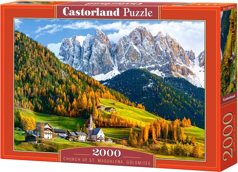 Puzzle CASTORLAND Church of St. Magdalena, Dolomites (2000 Piezas)