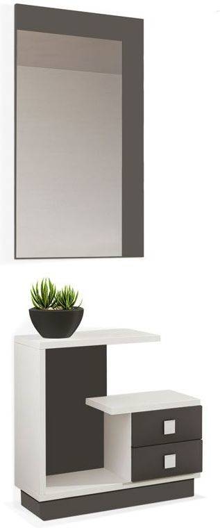 Mueble de Recibidor HOMESOUTH Blanco - Grafito