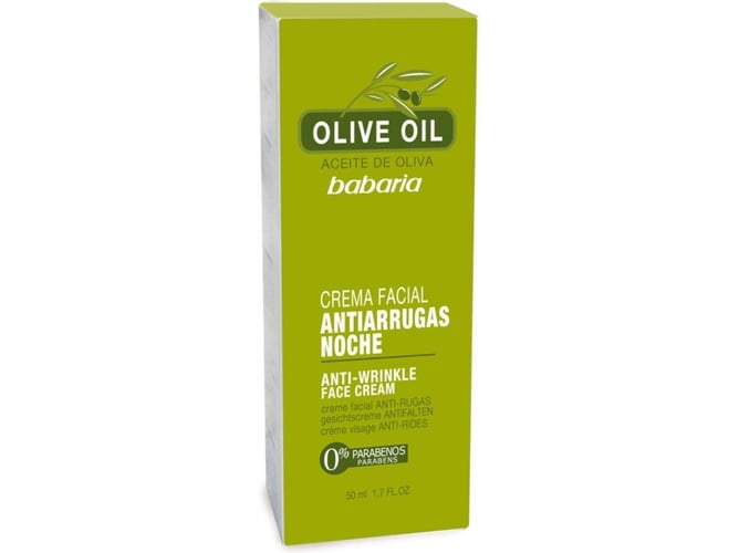 Crema de Noche BABARIA Olive Antiararrugas (50 ml)