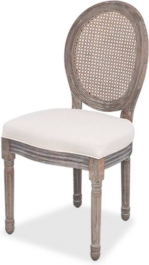 Conjunto 2 Sillas de Comedor VIDAXL 244089 Tejido Beige