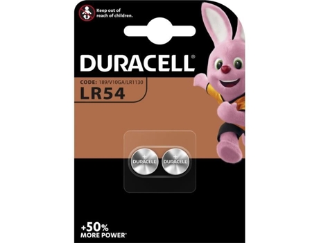 DURACELL Blister de 2 pilas Lr54