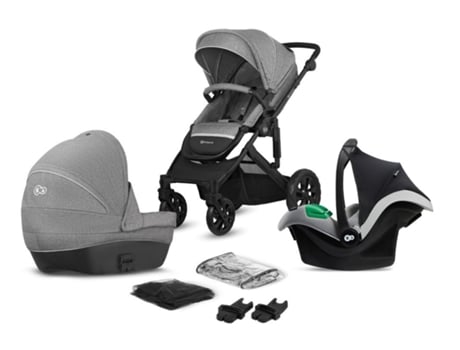 Carrito de bebé PRIME LITE 3 en 1 hasta 22 Kg y grupo 0+ I-size hasta 13 Kg grey KINDERKRAFT