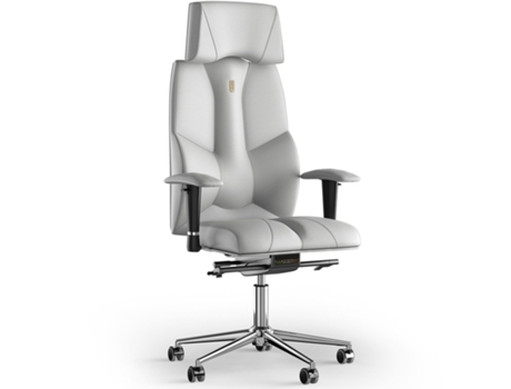 Silla de Oficina KULIK SYSTEM Business Cuero (Branco -130x50x50cm)